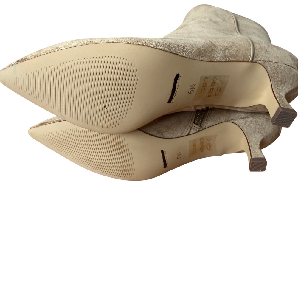 J CREW pointy toe boot dusty tan new 6.5 faux suede - Picture 4 of 8